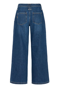 Pulz Washed Wide Leg Jeans