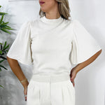Load image into Gallery viewer, Kristen Mix Short Sleeve Jumper
