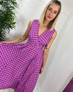 Load image into Gallery viewer, Closet London Skater Style Wrap Dress - Pink
