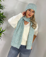 Load image into Gallery viewer, Sisley Bouclé Scarf - Light Blue
