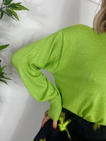 Load image into Gallery viewer, Samara Glitter Thread Jumper - Parrot Green
