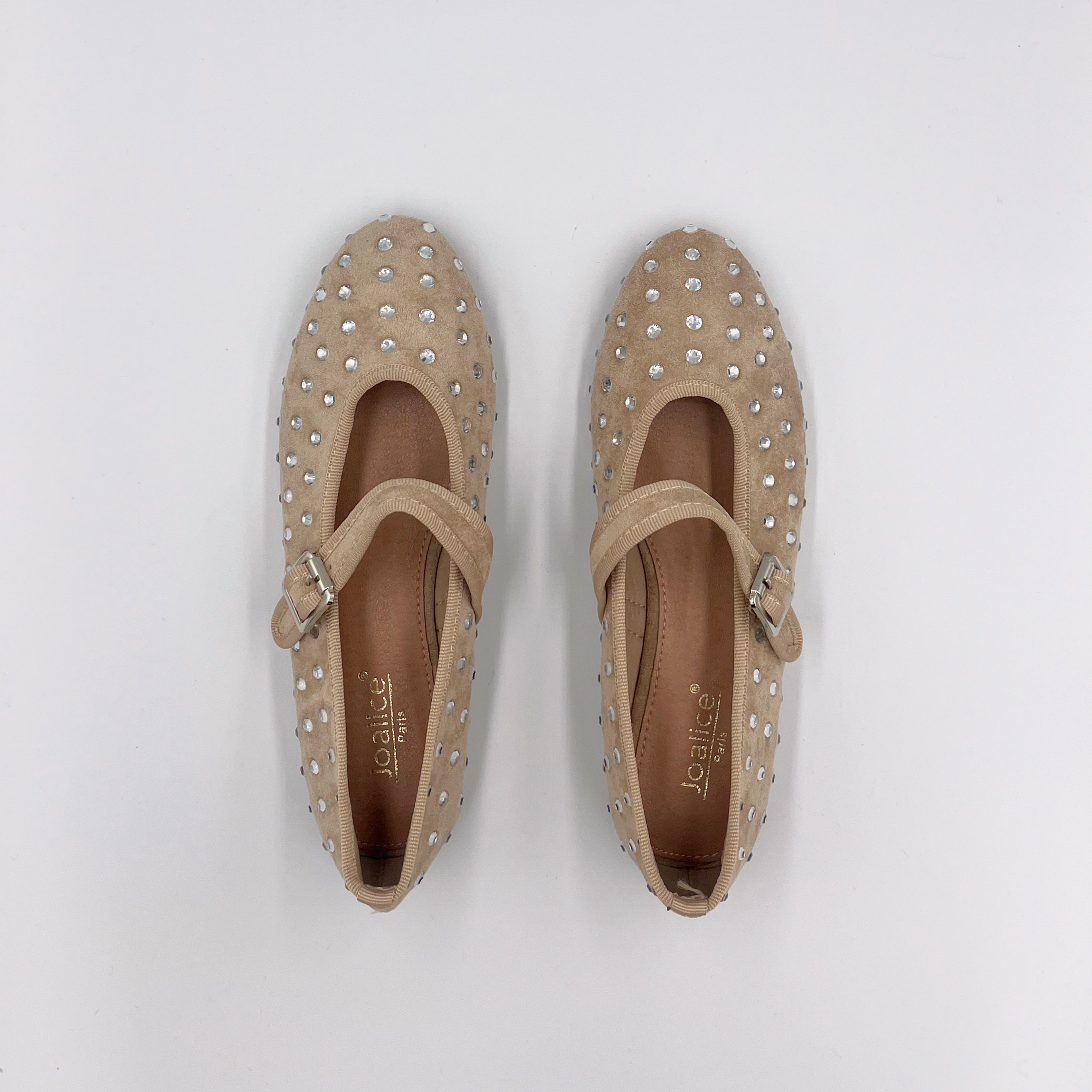 Faux Suede Diamonte Pump