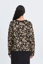 Load image into Gallery viewer, Ichi Animal Print Cardigan
