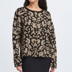 Load image into Gallery viewer, Ichi Animal Print Cardigan
