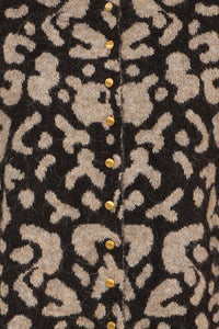 Ichi Animal Print Cardigan