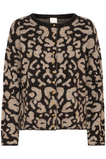 Load image into Gallery viewer, Ichi Animal Print Cardigan
