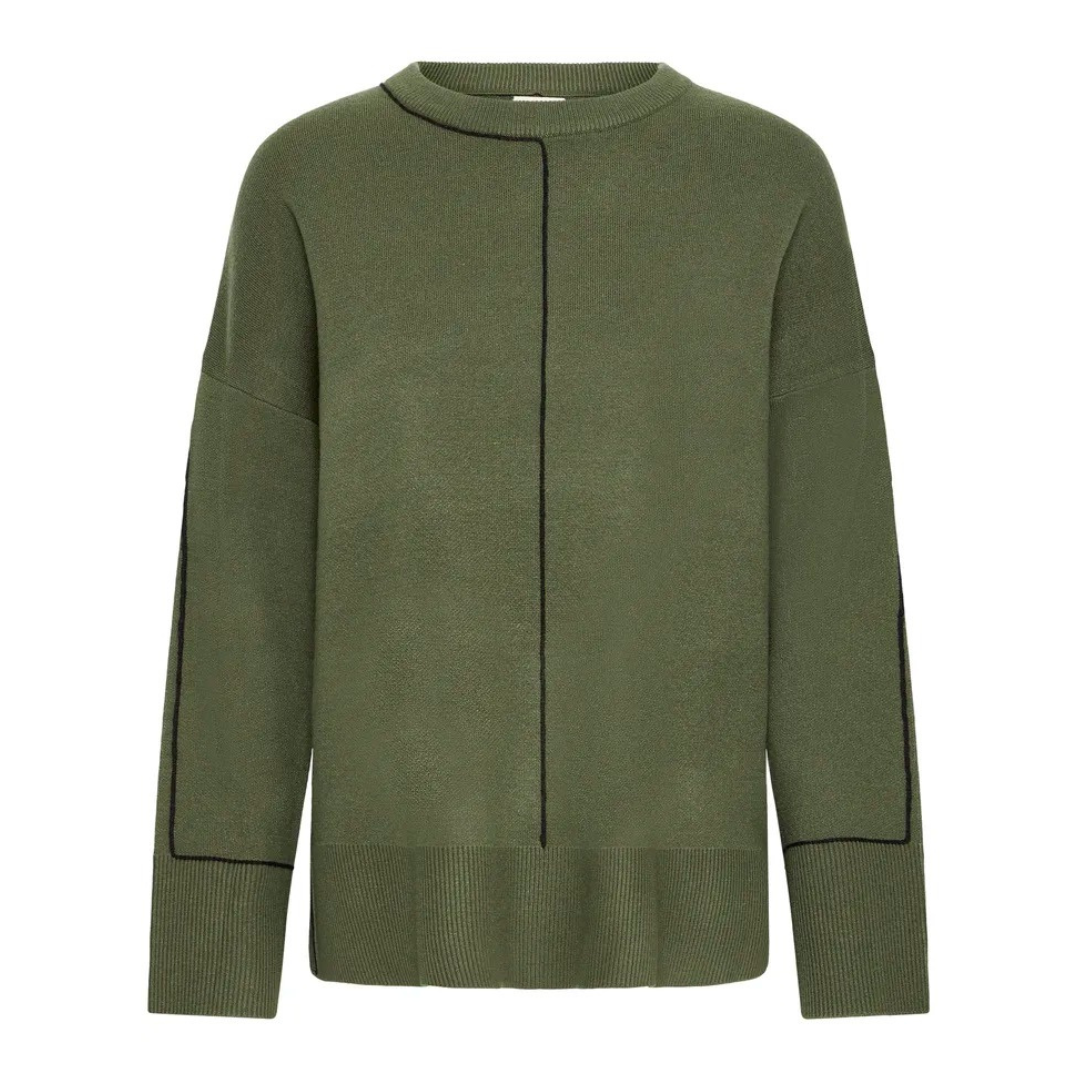 Ichi Jumper With Constrast Stitching