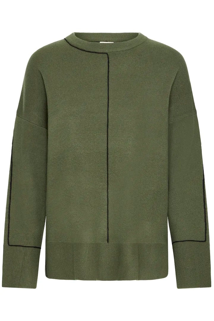 Ichi Jumper With Constrast Stitching
