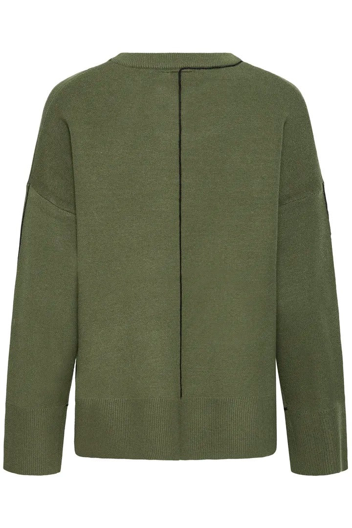 Ichi Jumper With Constrast Stitching