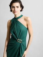 Load image into Gallery viewer, French Connection Aspen Linen Blend Halter Dress
