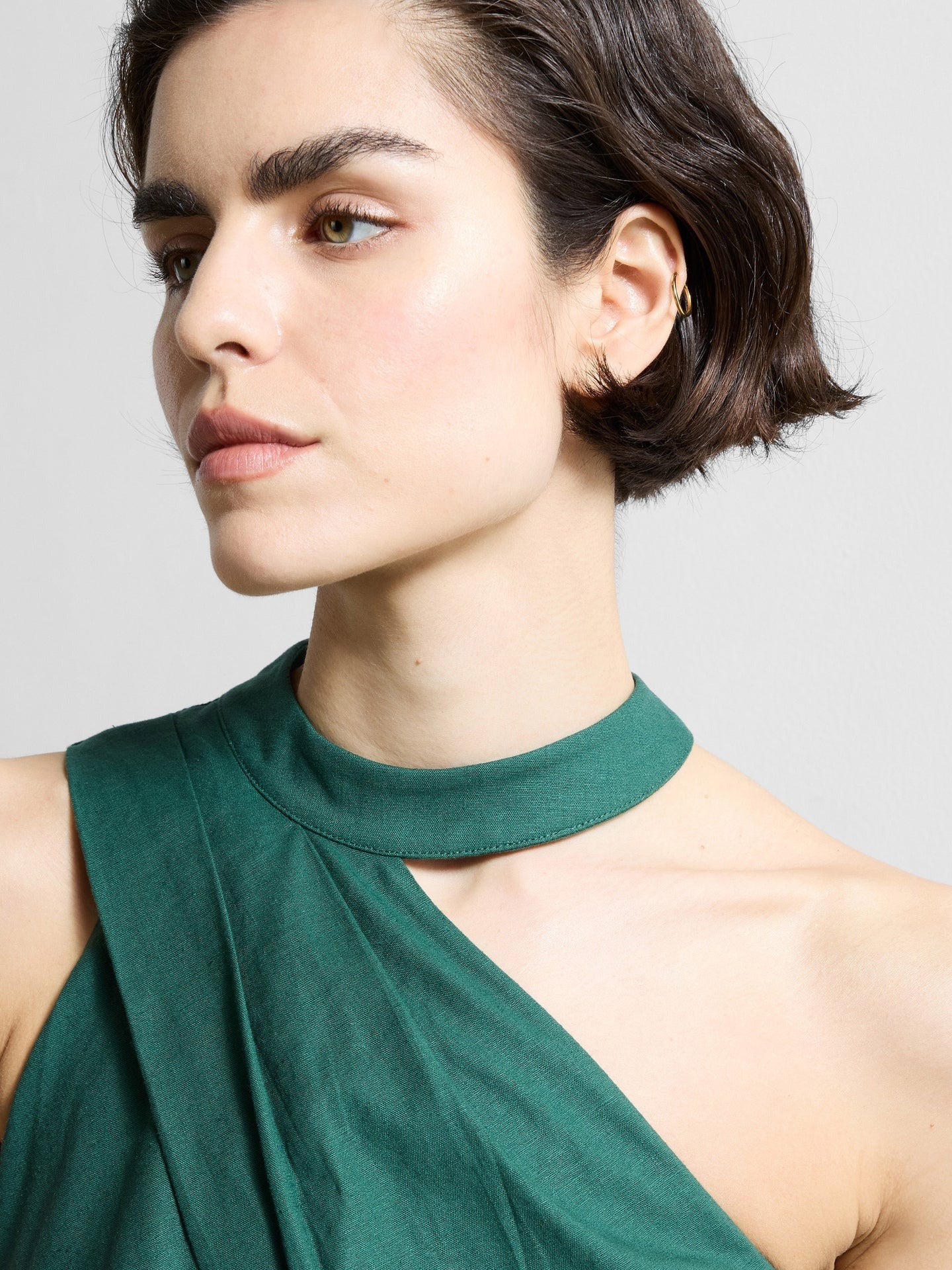 French Connection Aspen Linen Blend Halter Dress