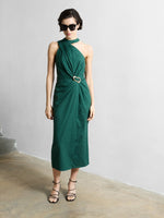 Load image into Gallery viewer, French Connection Aspen Linen Blend Halter Dress
