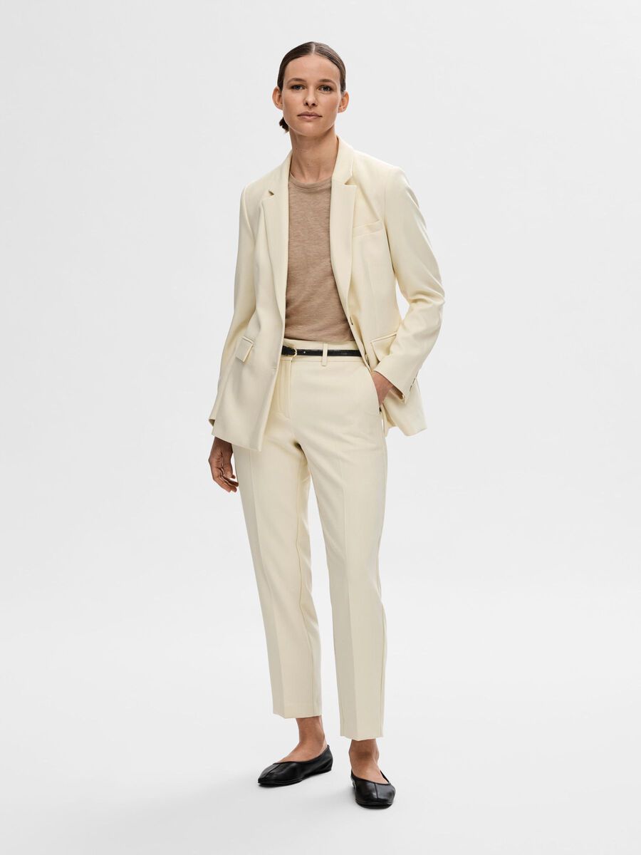 Selected Femme Tailored Cropped Trousers - Birch