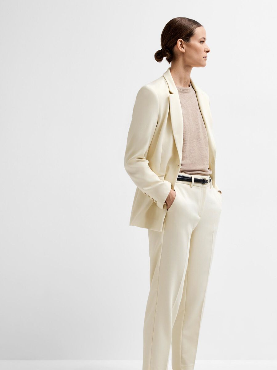 Selected Femme Tailored Cropped Trousers - Birch