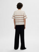 Load image into Gallery viewer, Selected Femme Short Sleeved Knitted Top - Birch
