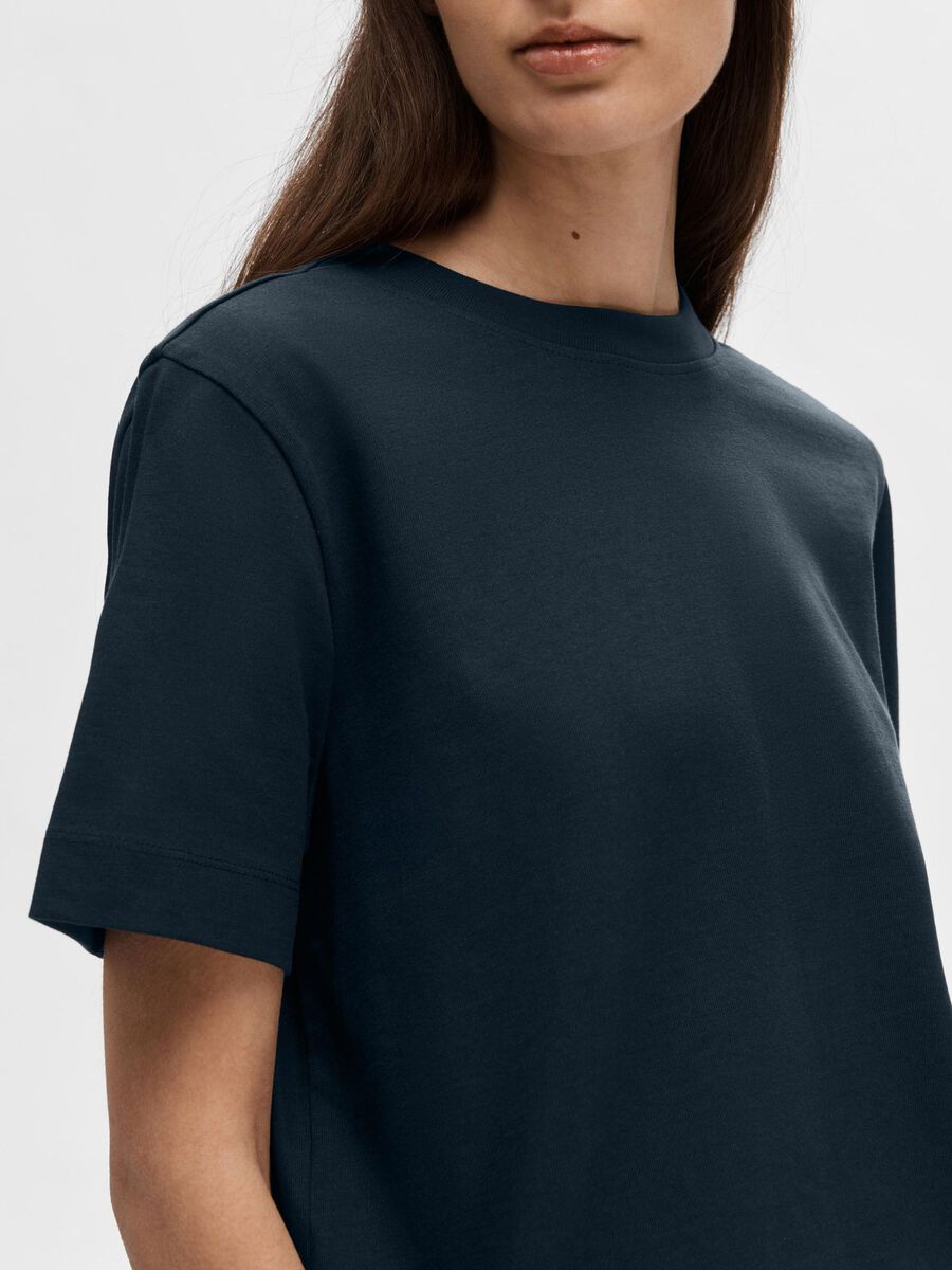 Selected Femme Boxy T-Shirt - Dark Sapphire