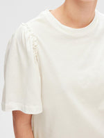 Load image into Gallery viewer, Selected Femme Ruffled T-Shirt - Snow White
