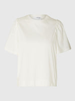 Load image into Gallery viewer, Selected Femme Ruffled T-Shirt - Snow White

