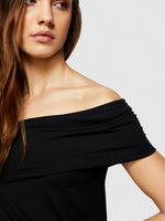 Load image into Gallery viewer, Sisley Bare Shoulder T-Shirt - Black
