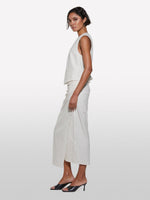 Load image into Gallery viewer, Sisley Stripe Linen Midi Skirt
