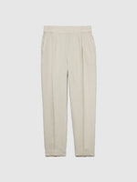 Load image into Gallery viewer, Sisley 100% Linen Tapered Trousers - Beige
