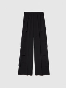 Sisley Flowy Cargo Trousers - Black