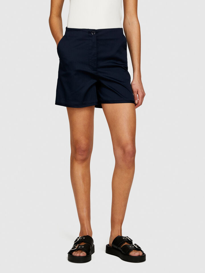 Sisley Stretch Cotton Shorts - Navy