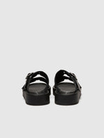 Load image into Gallery viewer, Sisley 100% Leather Buckle Sandals - Black
