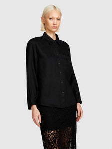 Sisley 100% Linen Shirt - Black