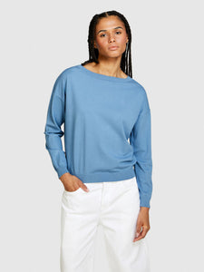 Sisley Boat Neck Sweater - Blue