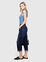 Load image into Gallery viewer, Sisley Regular Fit Manhattan Jeans With Cuff - Dark Blue
