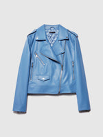 Load image into Gallery viewer, Sisley Padded Biker Jacket - Blue
