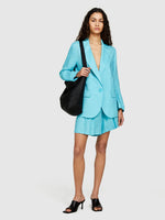 Load image into Gallery viewer, Sisley 100% Linen Blazer - Turquoise
