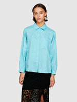 Load image into Gallery viewer, Sisley 100% Linen Shirt - Turquoise
