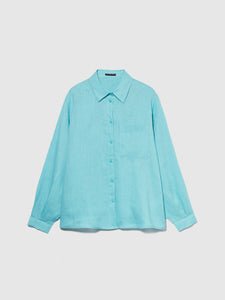 Sisley 100% Linen Shirt - Turquoise