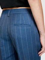 Load image into Gallery viewer, Sisley Tweed Striped Trousers - Blue
