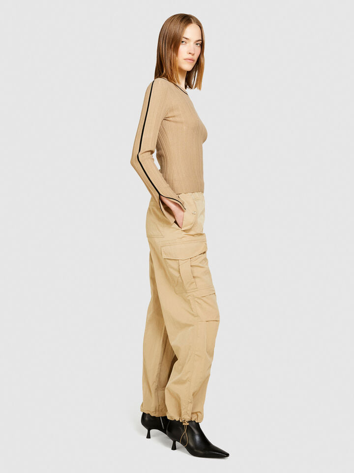 Sisley Cargo Trouser With Pockets - Camel