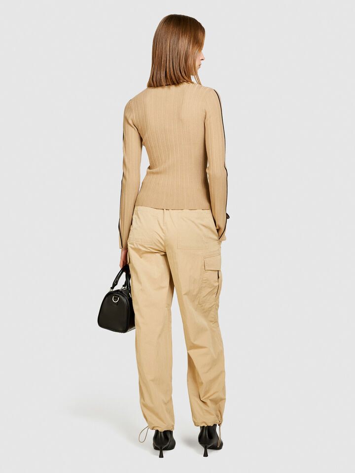 Sisley Cargo Trouser With Pockets - Camel