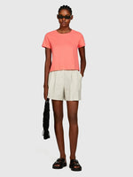 Load image into Gallery viewer, Sisley Boxy Fit Cotton T-Shirt - Coral
