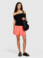 Load image into Gallery viewer, Sisley 100% Linen Shorts - Coral
