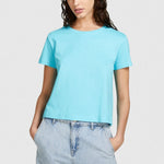 Load image into Gallery viewer, Sisley Boxy Fit Cotton T-Shirt - Turquoise
