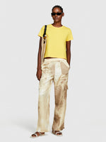 Load image into Gallery viewer, Sisley Boxy Fit Cotton T-Shirt - Yellow
