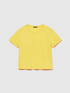 Sisley Boxy Fit Cotton T-Shirt - Yellow