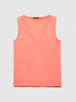 Load image into Gallery viewer, Sisley V-Neck Cotton Tank Top - Coral
