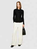 Load image into Gallery viewer, Sisley Flowy Cargo Trousers - Creamy White

