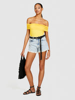 Load image into Gallery viewer, Sisley Frayed Jean Shorts - Light Blue
