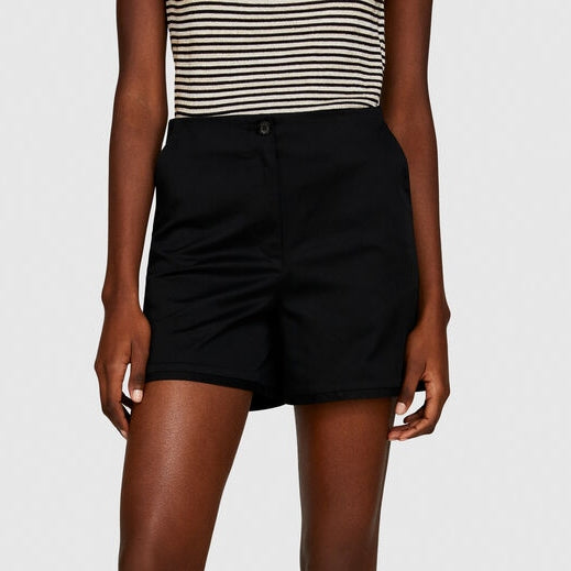 Sisley Stretch Cotton Shorts - Black