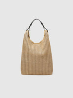 Load image into Gallery viewer, Sisley Straw Tote Bag - Camel
