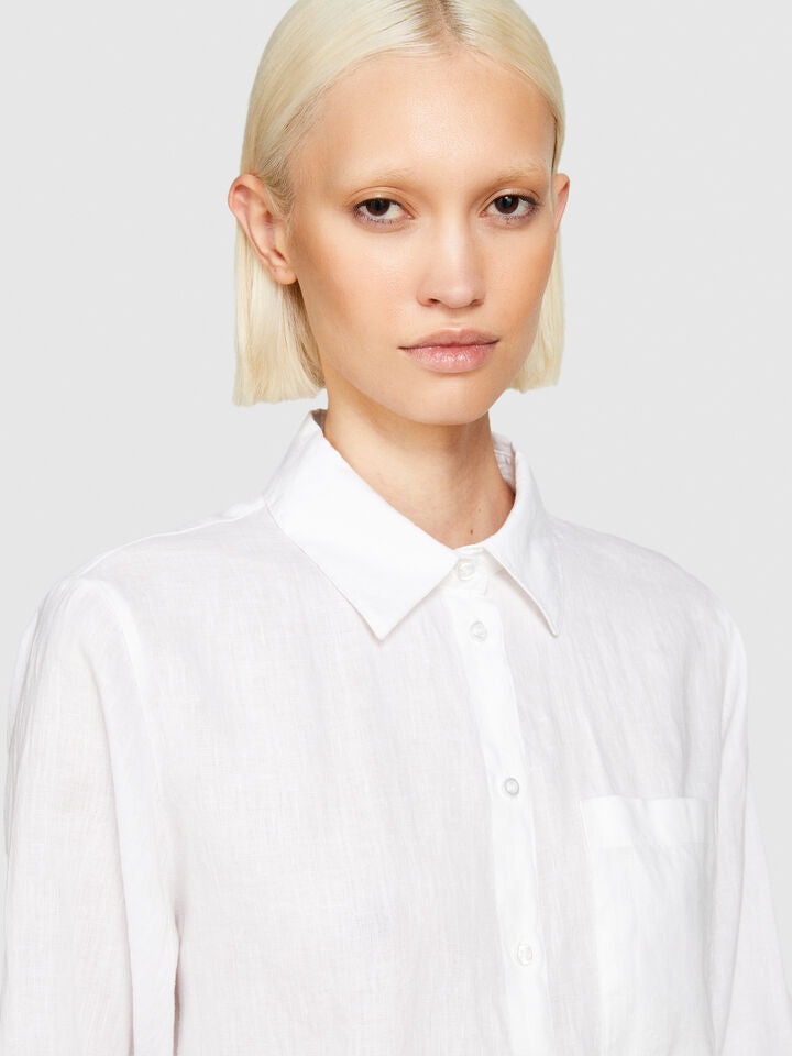 Sisley 100% Linen Shirt - White