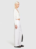 Load image into Gallery viewer, Sisley Linen Wide Leg Trousers - White
